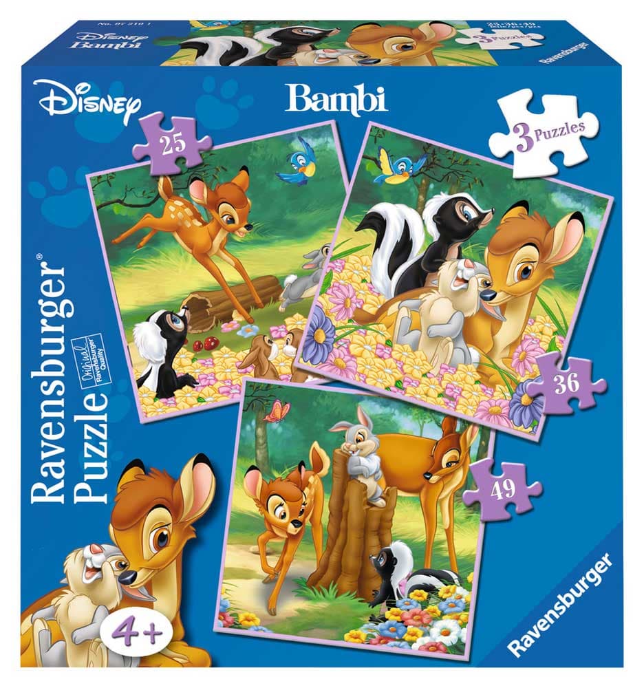 Ravensburger puzzle 110 delova - 3u1 Bambi 07210