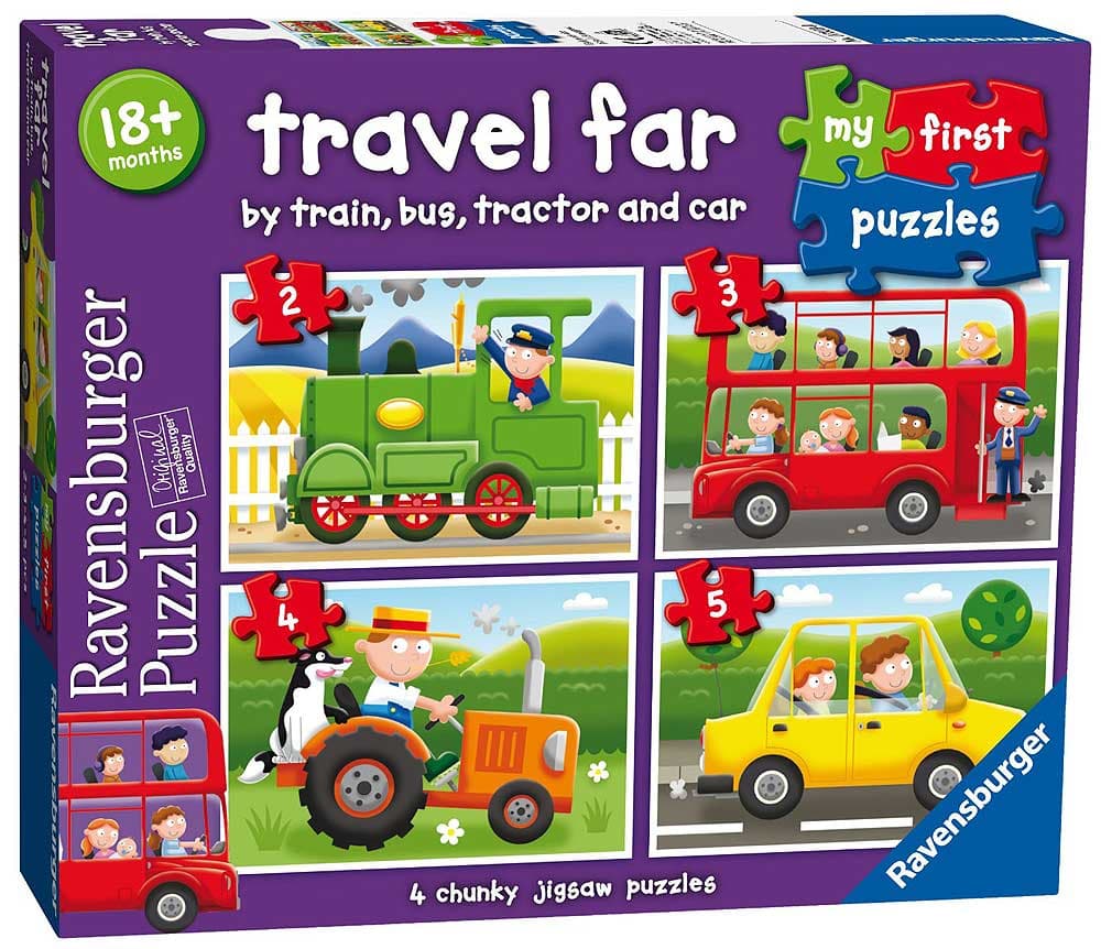 Ravensburger puzzle 14 delova - 4 u 1 prevozna sredstva 07303