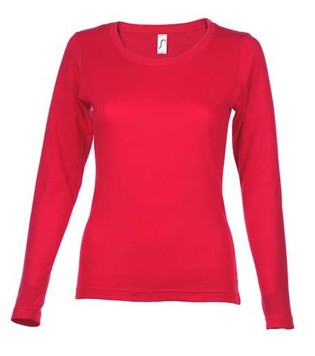 Sols Ženska majica dug rukav Majestic Red veličina M 11425