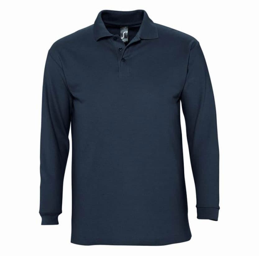 Sols Muška polo majica dug rukav Winter II Navy veličina L 11353