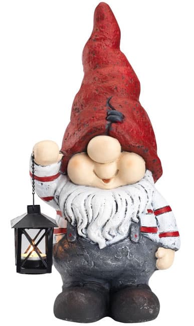 Novogodišnja figura Deda Mraz sa fenjerom za malu sveću 50cm