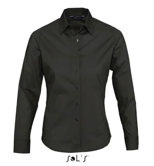 Ženska košulja sa dugim rukavima Sols Eden Black veličina L 17015