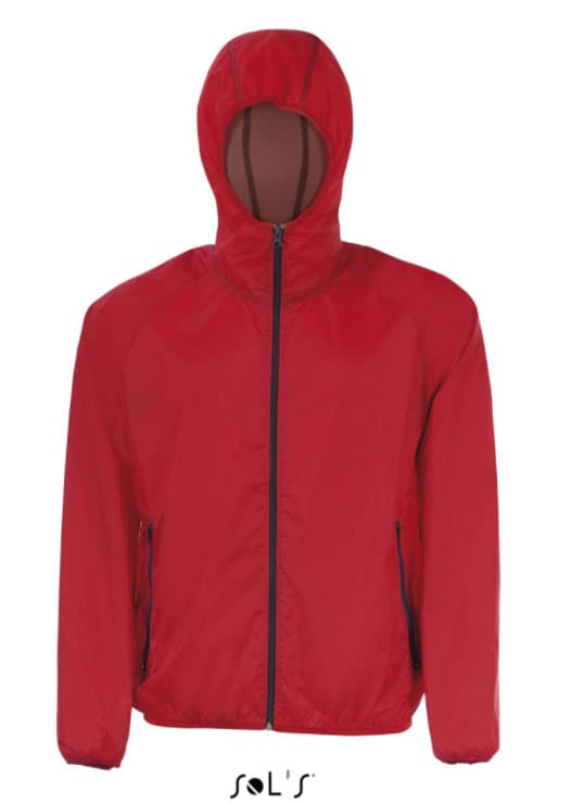 Sols Jakna vetrovka unisex Shore Red veličina S 01169