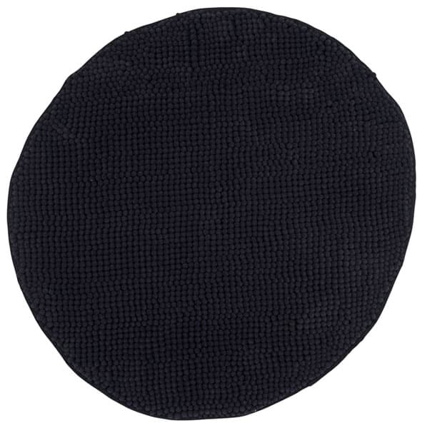 Prostirka za kupatilo Farge prečnik 60 cm crna