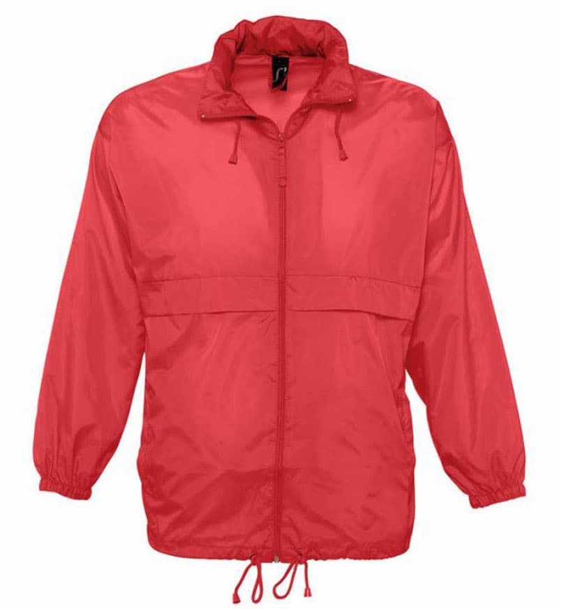 Sols Uniseks vetrovka Surf Red veličina M 32000