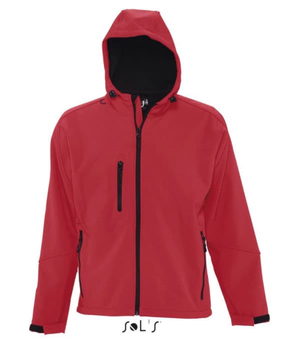 Sols Muška Softshell jakna sa kapuljačom Replay Red veličina 3XL 46602