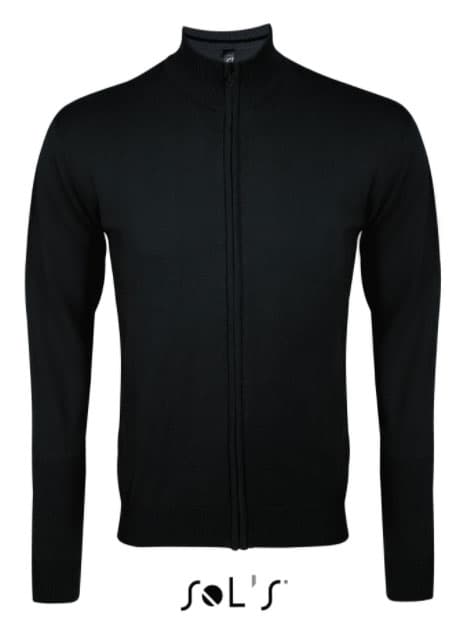 Sols Muški džemper sa rajsferšlusom Gordon Men Black veličina 3XL 00548