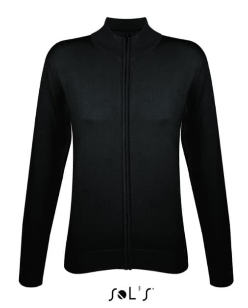 Sols Ženski džemper sa rajsferšlusom Gordon Women Black veličina XL 00550