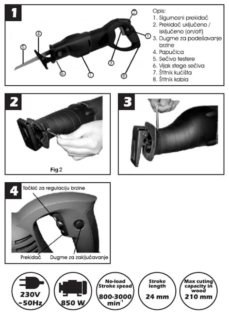 Univerzalna testera Lisičji rep WUS810 73281000