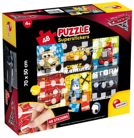 Lisciani Puzzle Cars 3 sa stikerima 36461