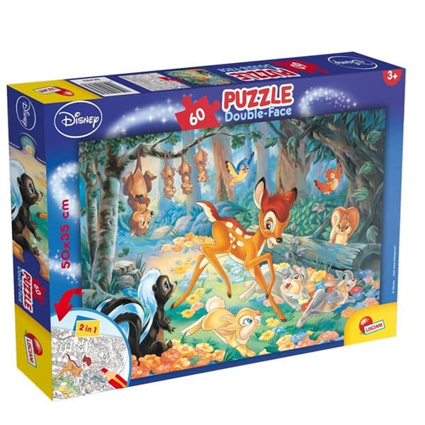 Lisciani Puzzle  Bambi složi i oboji 2u1 60 delova 31680