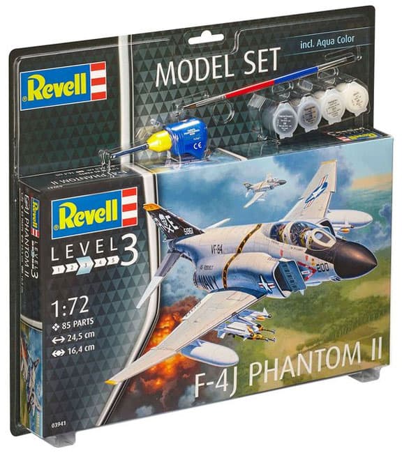 Revell maketa aviona sa priborom Model Set F-4J Phantom II RV63941/5008