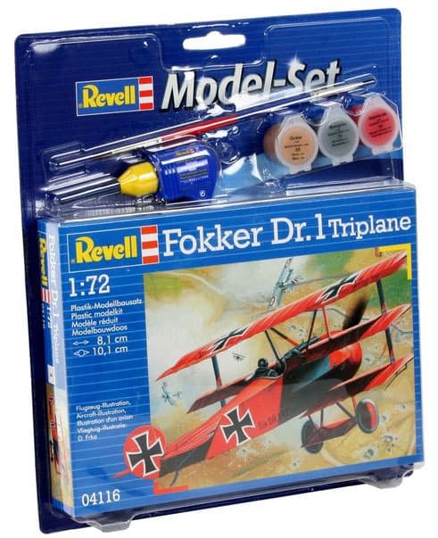 Revell maketa aviona sa priborom Model Set Fokker DR.1 Triplane RV64116/5006