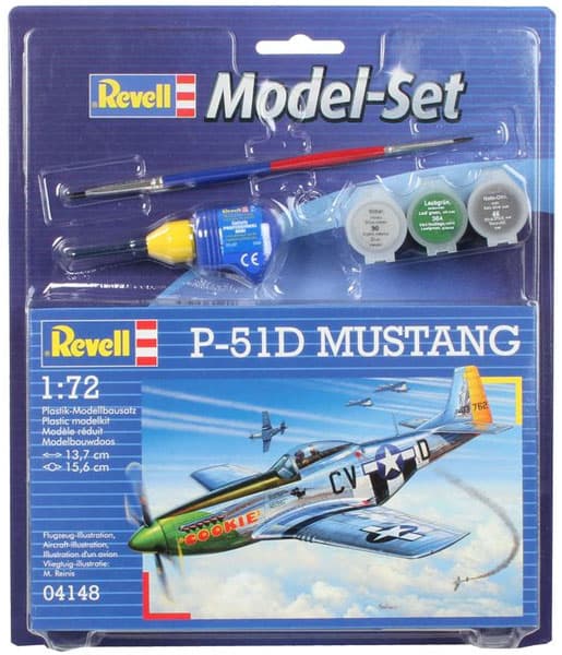 Revell maketa aviona sa priborom Model Set P-51D Mustang RV64148/5006