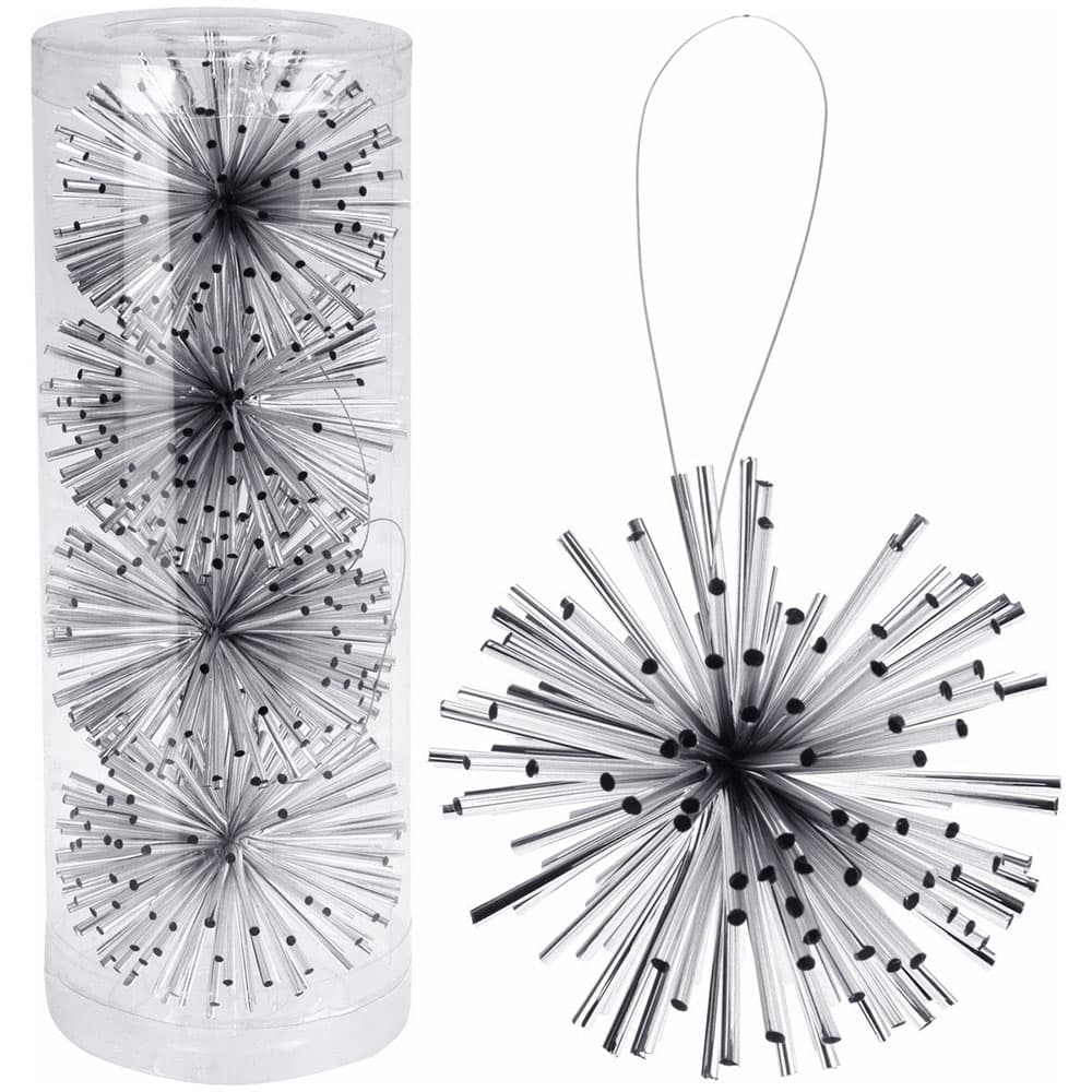 Bobice - Ukrasi Za Jelku - Silver - 4 Komada