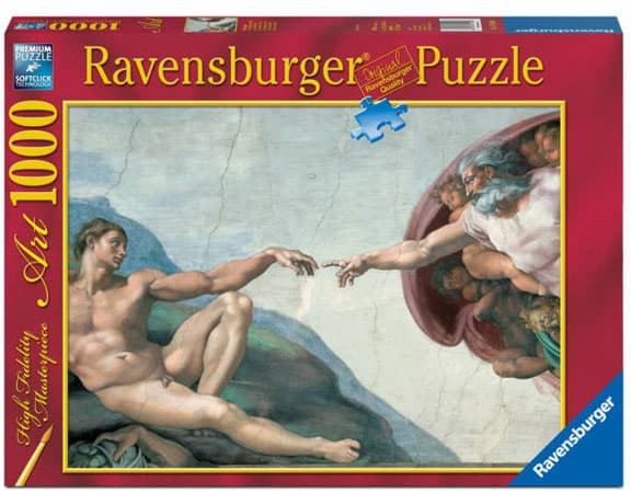 Ravensburger puzzle Art - Michelangelo - Creation Of Adam - 1000 delova RA15540