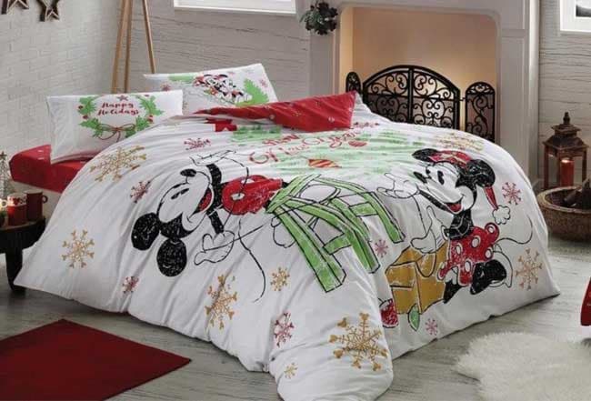 Dečija posteljina Dupla Minnie and Mickey Yeni Yil