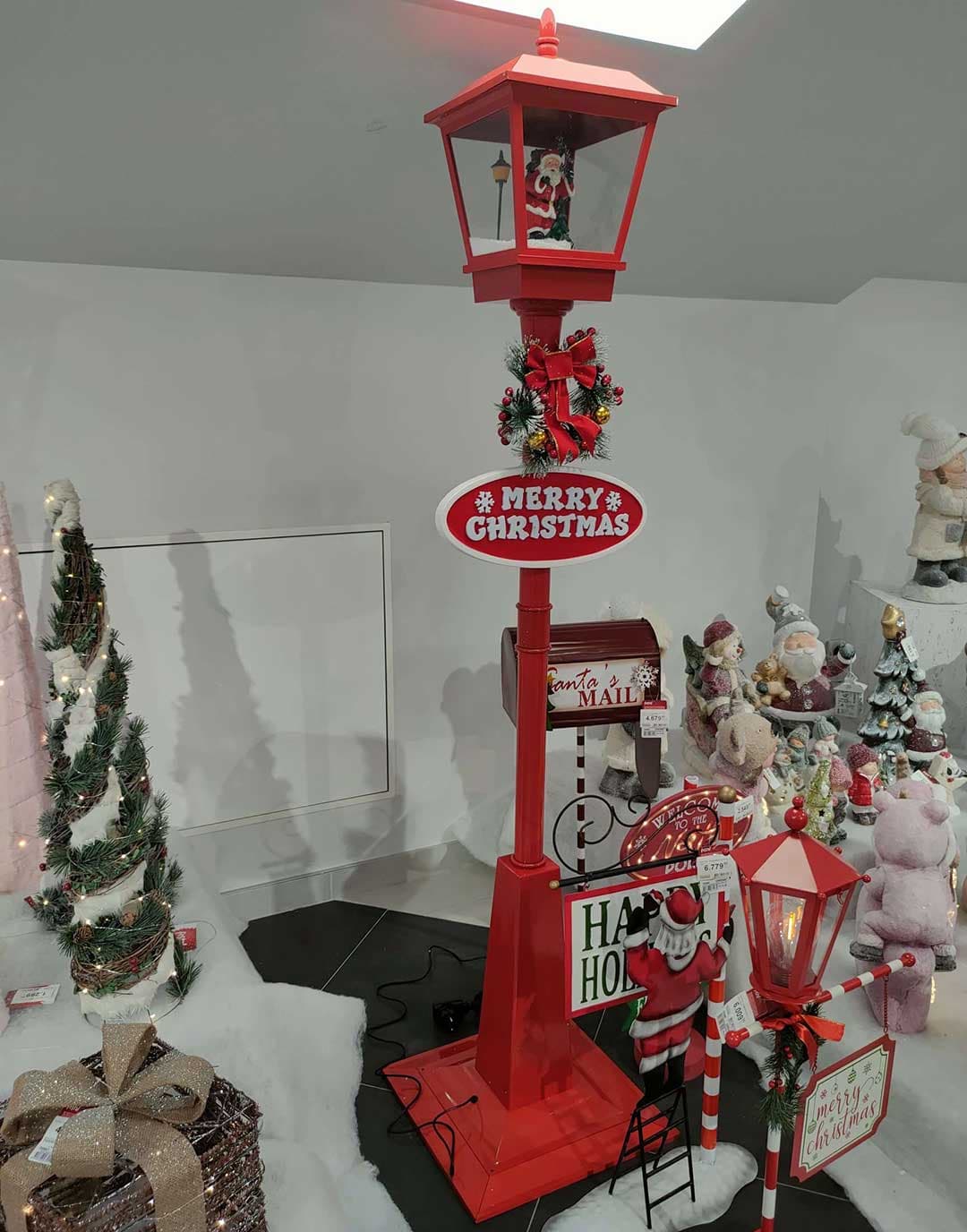 Ulična Lampa Novogodišnja 180 cm Red