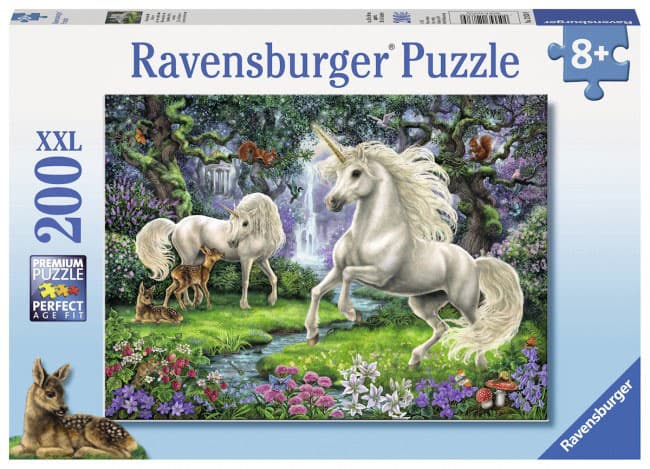 Ravensburger puzzle XXL - Životinje - Mysterious Unicorns 200 delova RA12838