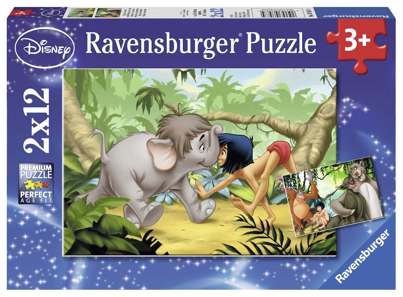 Ravensburger puzzle  Dečije puzle - 2x12 - Disney - The Jungle Book - Mowglis friends  2x12 delova  RA07587