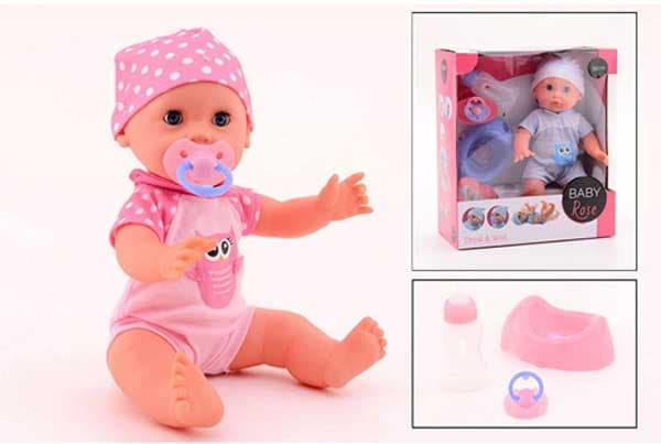 Beba Lutka Rose 35 cm Pije i Piški 34399 
