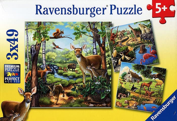 Ravensburger puzzle Dečije puzle - 3x49 - Životinje - Animals  3x49 delova RA09265