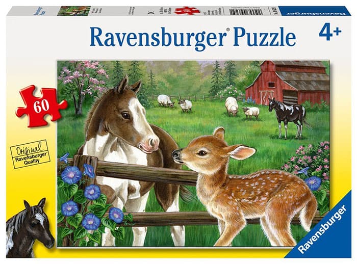 Ravensburger puzzle Dečije puzle - 60 - 1:1 - Životinje - Konji - Lane - New neighbors   60 delova RA09625