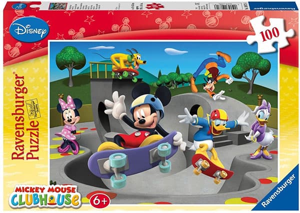 Ravensburger puzzle Dečije puzle - XXL - Disney - Mickey Mouse Club House - Mikijev urnebesni skejt klub  100 delova RA10871