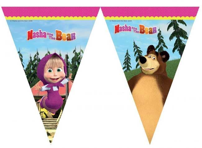 Party zastavice Maša i Medved PS86563