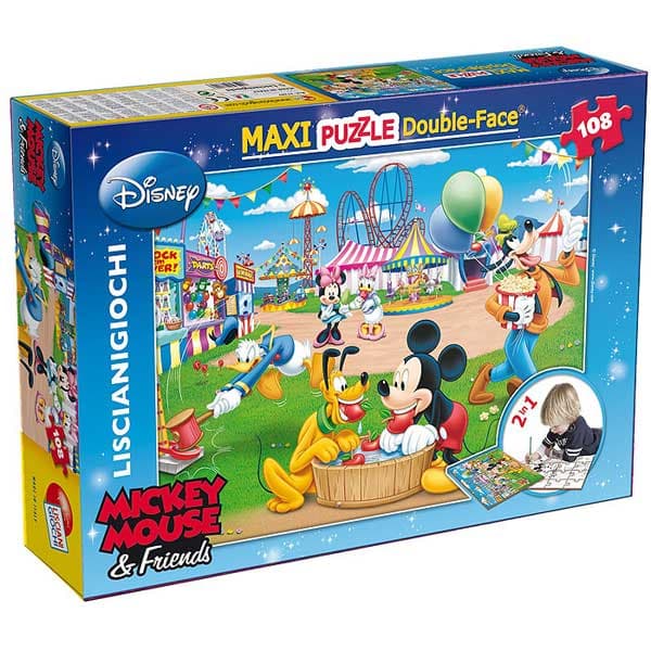 Lisciani Slagalica 108 Delova-Maxi Miki Maus 2u1 Složi i Oboji 31715
