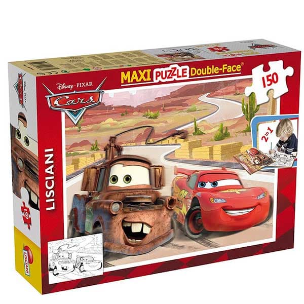 Lisciani Slagalica 150 Delova-Maxi Cars 2u1 Složi i Oboji 31732