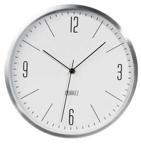 Zidni Sat Heli prečnik 30cm srebrna