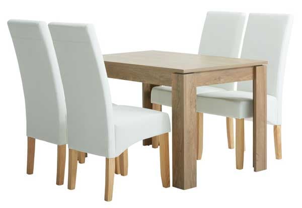 Trpezarijska garnitura Videj Sto i 4 stolice krem