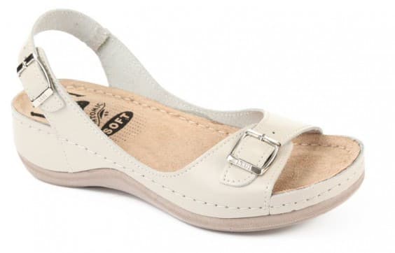 Ledi anatomic kožne sandale bež 37