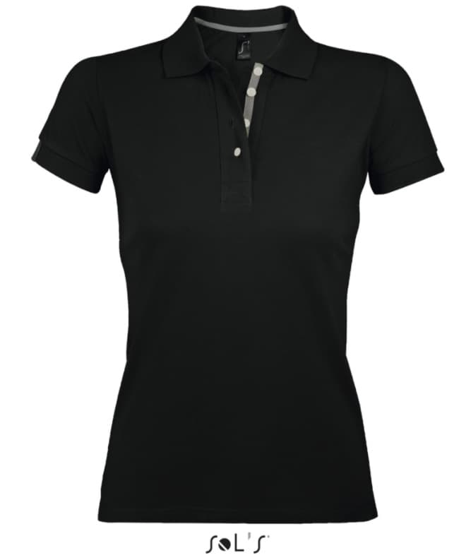 Sols Ženska majica sa kragnom i kratkim rukavima vel. M Portland Women Black 00575