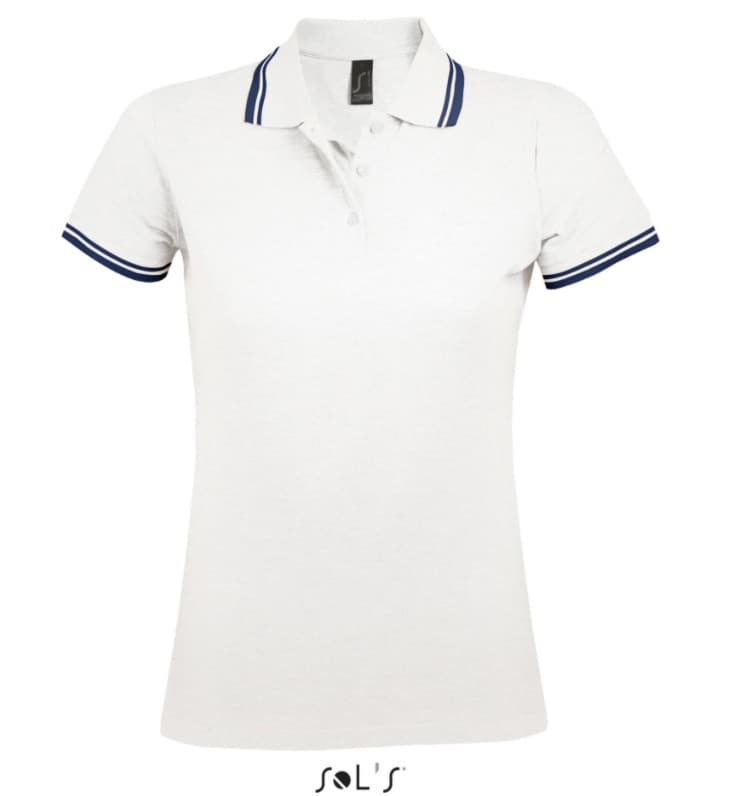 Sols Pasadena Ženska majica sa kragnom vel. XXL White/Navy 00578