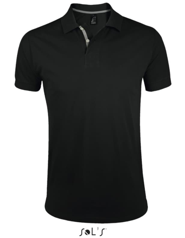 Sols Portland Muška majica sa kragnom vel. M Black 00574