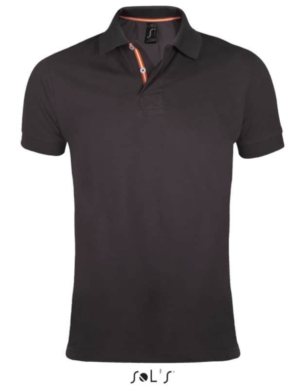 Sols Muška majica sa kragnom Patriot Dark Grey vel. L 00576