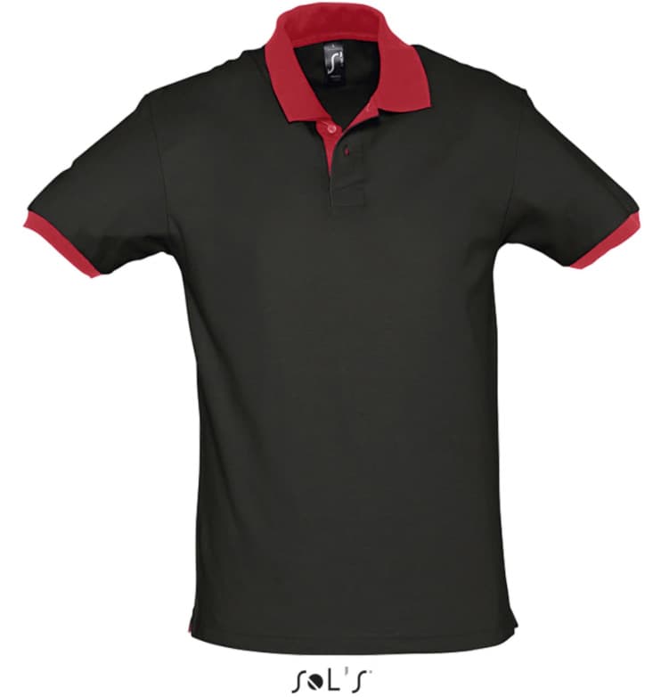 Muška majica sa kragnom veličina XL Sols Prince Black/Red 11369
