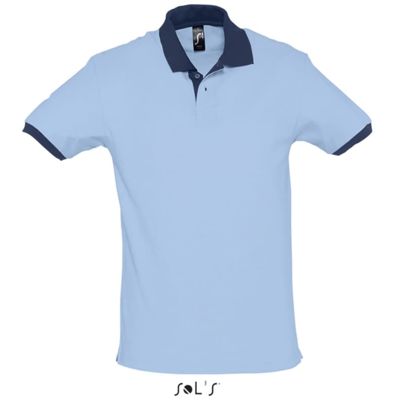 Muška majica sa kragnom veličina M Sols Prince Sky Blue/French Navy 11369