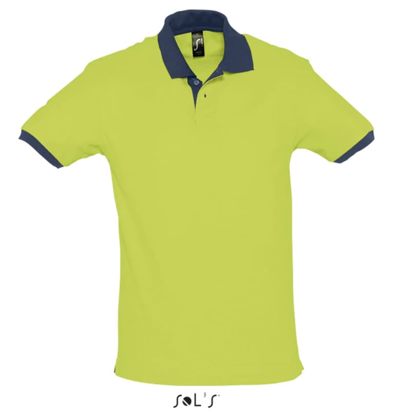 Muška majica sa kragnom veličina S Sols Prince Apple Green/French Navy 11369