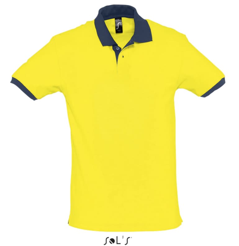 Muška majica sa kragnom veličina L Sols Prince Lemon/French Navy 11369