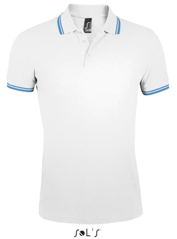 Polo majica za muškarce veličina XL Sols Pasadena White/Aqua 00577