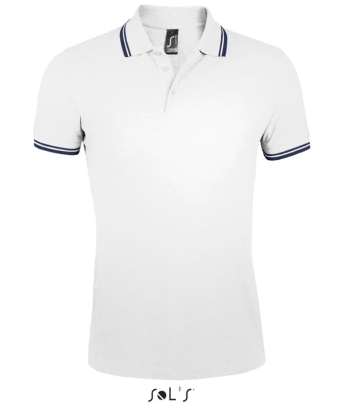 Polo majica za muškarce veličina L Sols Pasadena White/Navy 00577