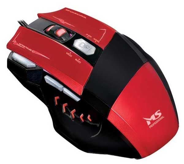 MS Samurai pro gaming žični miš crvena