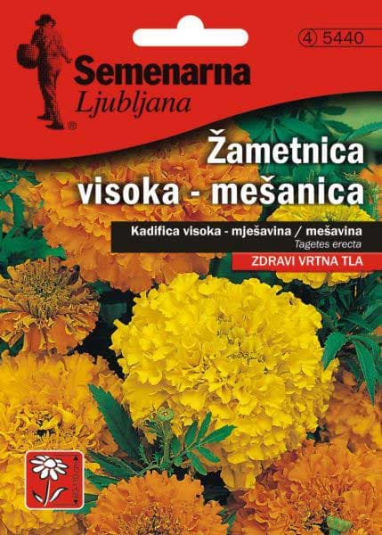 Seme za sadnju - cveće Kadifa visoka - mešavina -  Tagetes erecta 5440