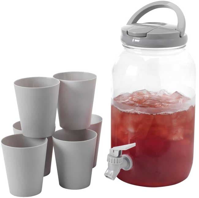 Bokal sa slavinom i 6 čaša 3.8L