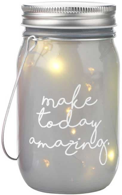 Fenjer u obliku tegle sa LED svetlom Svetlo siva