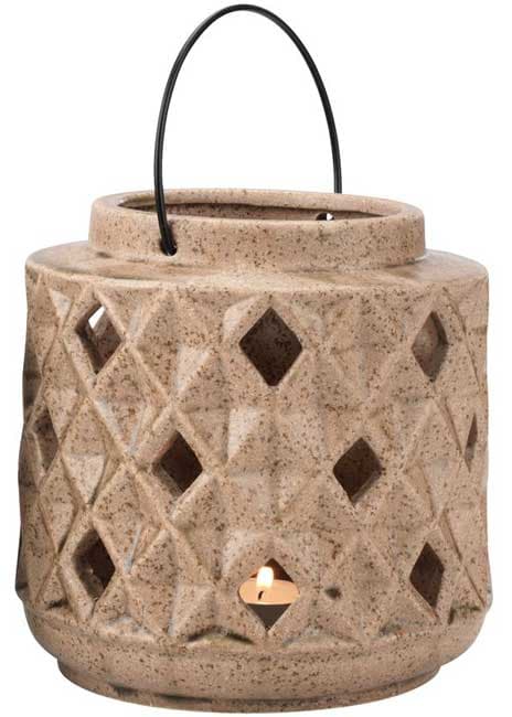 Fenjer za malu sveću Bailey Boja peska