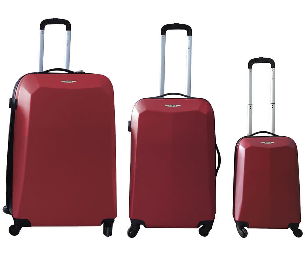 Komplet ABS kofera Enova Valencia red 513.240.24